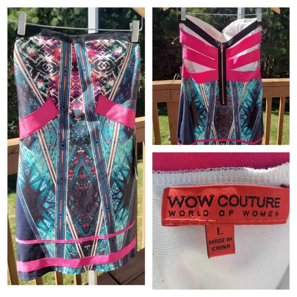 NWT WOW Couture Bodycon Bandage Dress Large